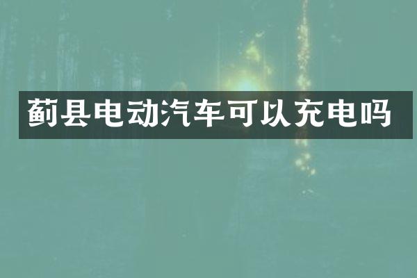 蓟县电动汽车可以充电吗