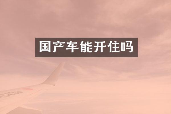 国产车能开住吗