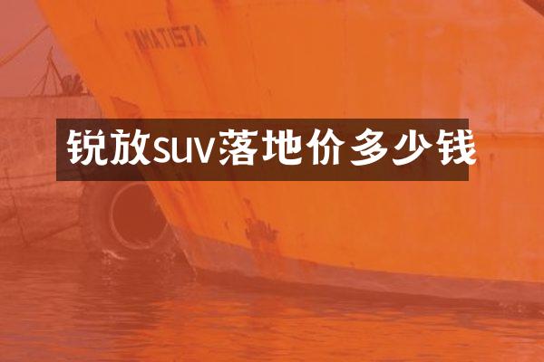 锐放suv落地价多少钱