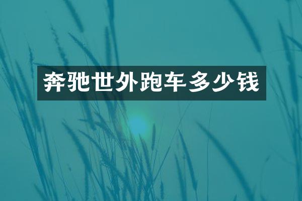 奔驰世外跑车多少钱