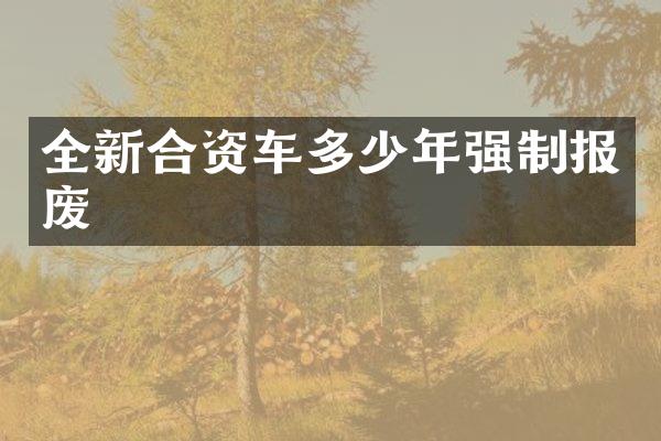 全新合资车多少年强制报废