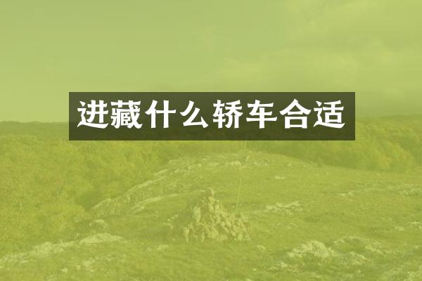 进藏什么轿车合适