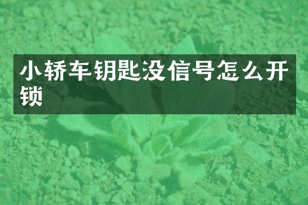 小轿车钥匙没信号怎么开锁
