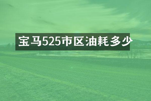 宝马525市区油耗多少
