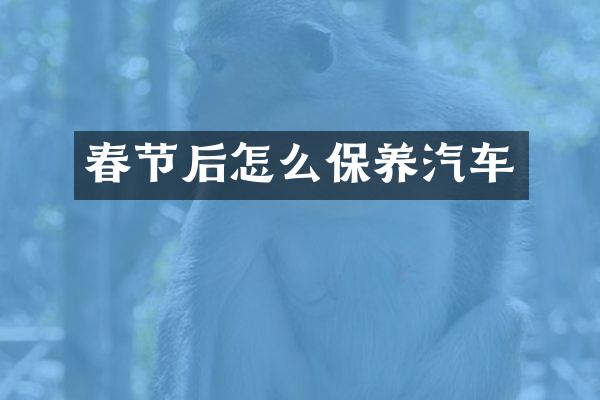 春节后怎么保养汽车