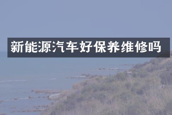新能源汽车好保养维修吗