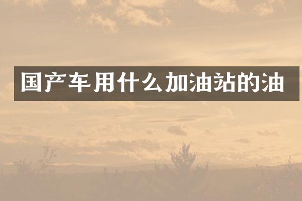 国产车用什么加油站的油