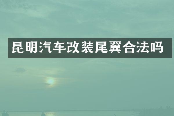 昆明汽车改装尾翼合法吗