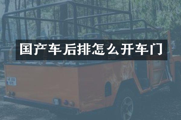 国产车后排怎么开车门