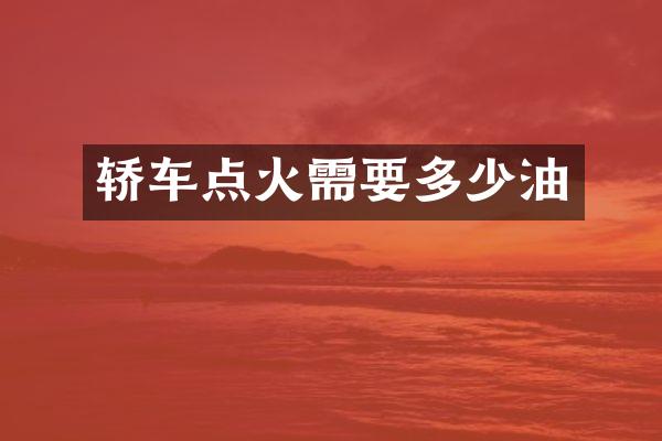 轿车点火需要多少油