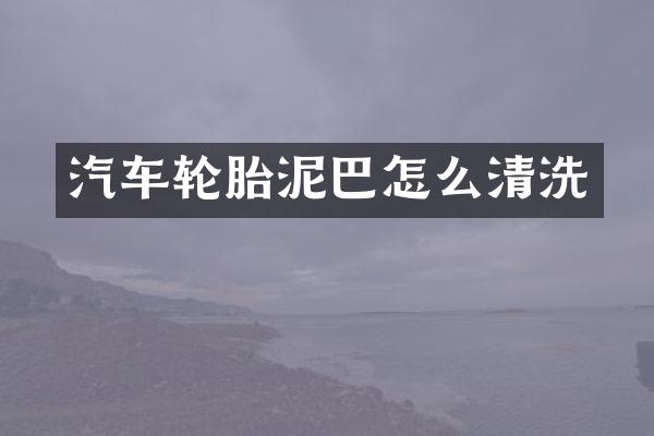 汽车轮胎泥巴怎么清洗