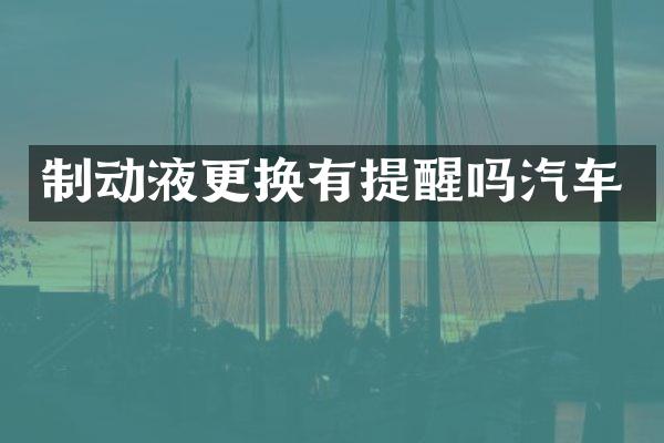 制动液更换有提醒吗汽车