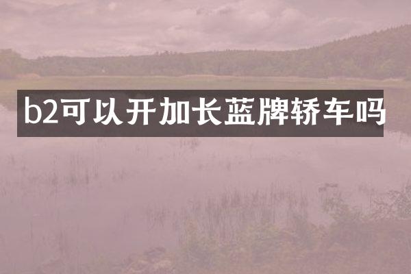 b2可以开加长蓝牌轿车吗