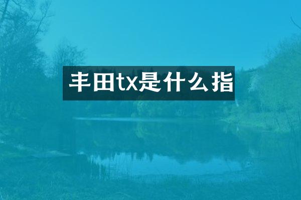丰田tx是什么指