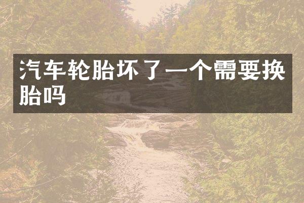 汽车轮胎坏了一个需要换胎吗