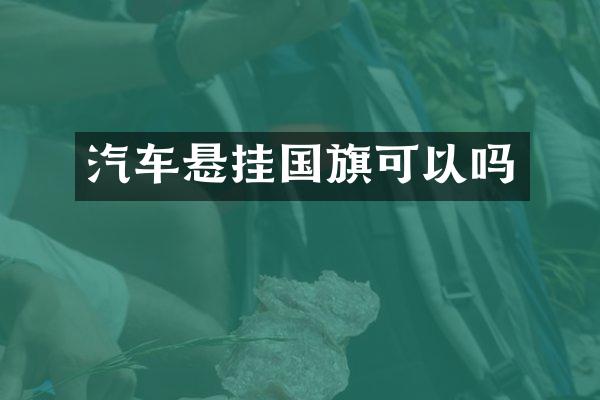 汽车悬挂国旗可以吗