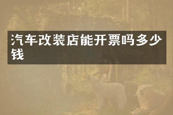 汽车改装店能开票吗多少钱