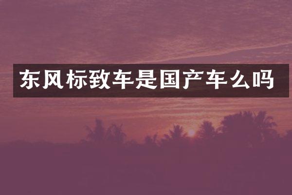 东风标致车是国产车么吗