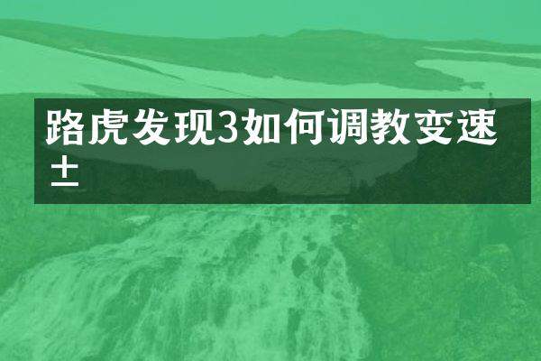 路虎发现3如何变速箱