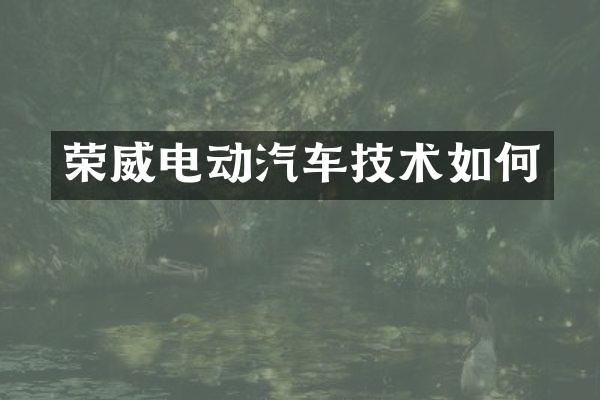 荣威电动汽车技术如何