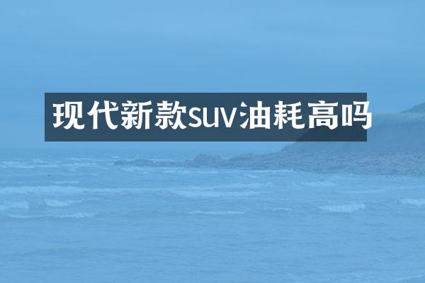 现代新款suv油耗高吗