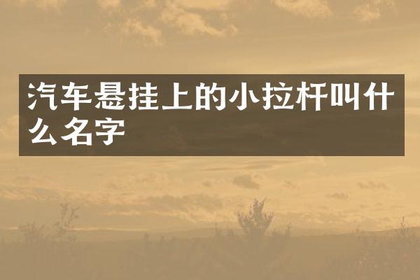 汽车悬挂上的小拉杆叫什么名字