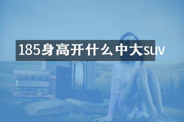 185身高开什么中大suv