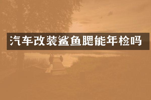汽车改装鲨鱼腮能年检吗