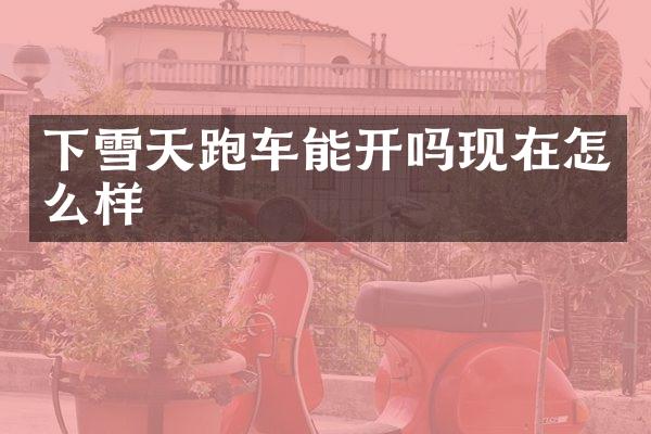 下雪天跑车能开吗现在怎么样