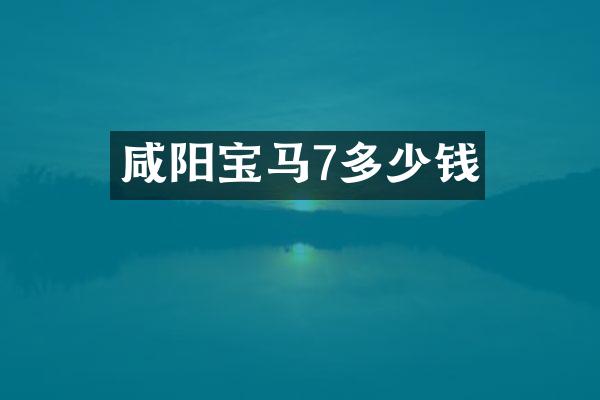 咸阳宝马7多少钱
