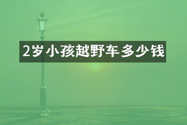 2岁小孩越野车多少钱