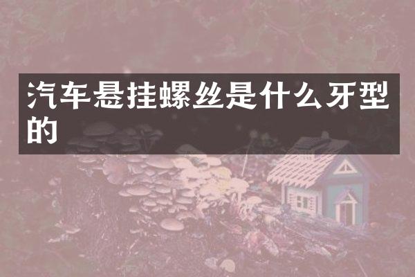 汽车悬挂螺丝是什么牙型的