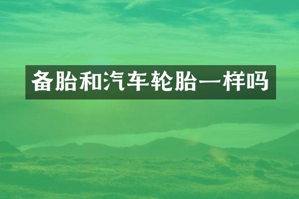 备胎和汽车轮胎一样吗