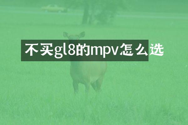 不买gl8的mpv怎么选