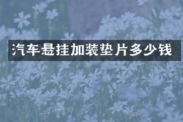 汽车悬挂加装垫片多少钱