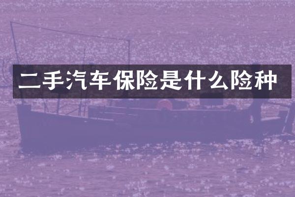 二手汽车保险是什么险种