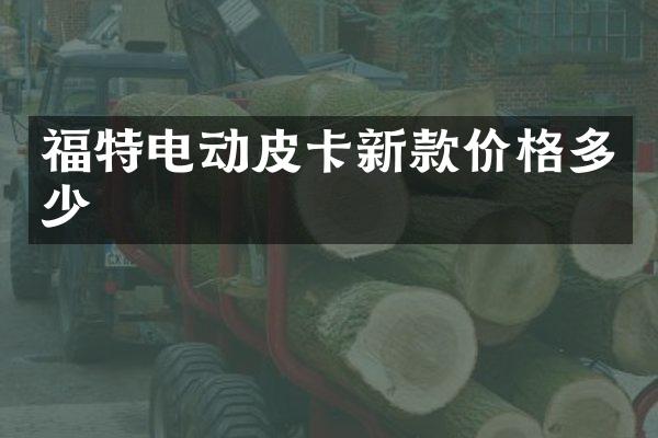 福特电动皮卡新款价格多少