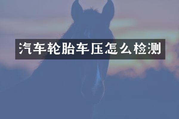 汽车轮胎车压怎么检测