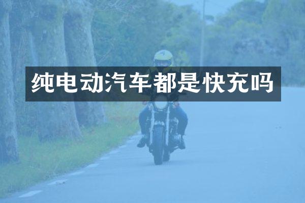 纯电动汽车都是快充吗