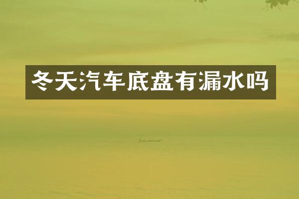 冬天汽车底盘有漏水吗