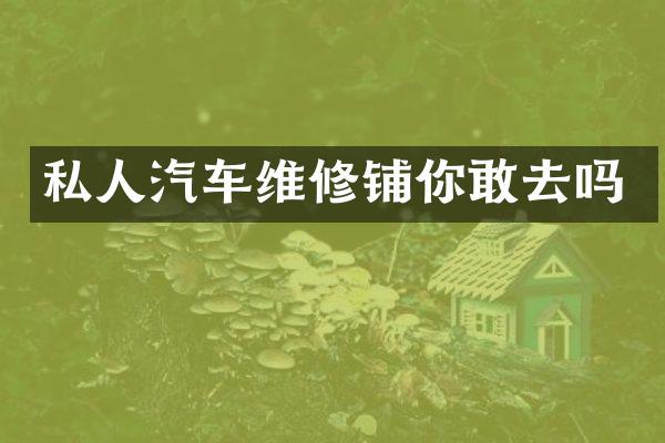 私人汽车维修铺你敢去吗
