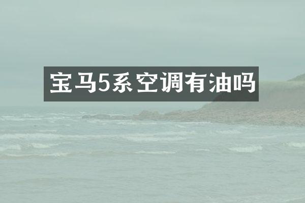 宝马5系空调有油吗
