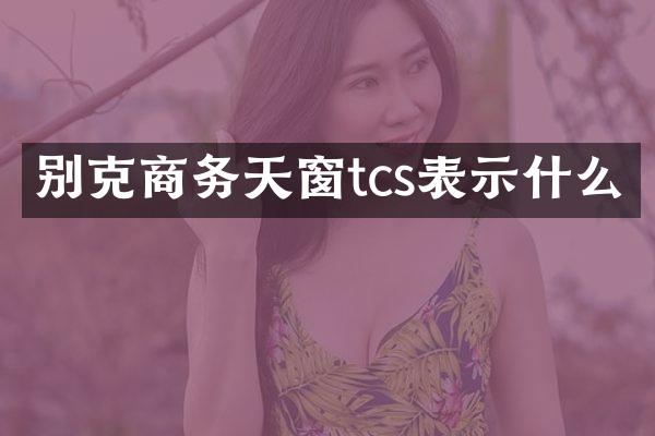 别克商务天窗tcs表示什么