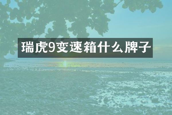 瑞虎9变速箱什么牌子