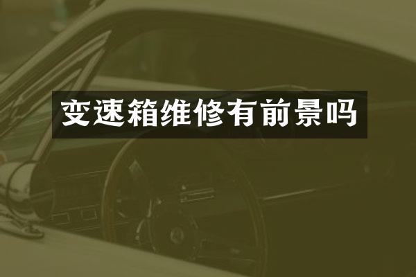变速箱维修有前景吗
