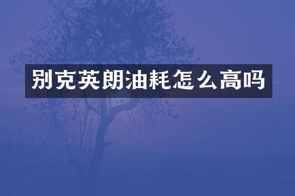 别克英朗油耗怎么高吗