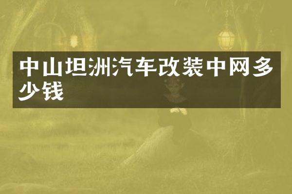 中山坦洲汽车改装中网多少钱