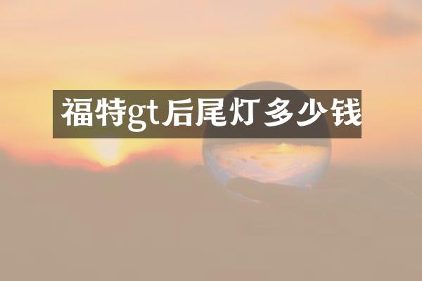 福特gt后尾灯多少钱
