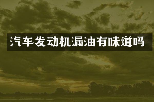 汽车发动机漏油有味道吗