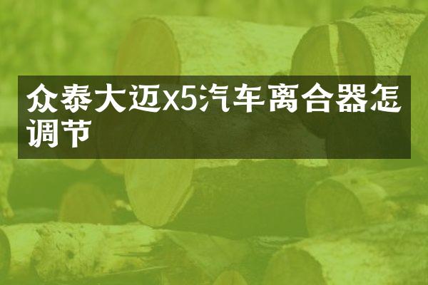 众泰大迈x5汽车离合器怎么调节